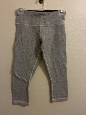 Lululemon Herringbone Crop Leggings Gray